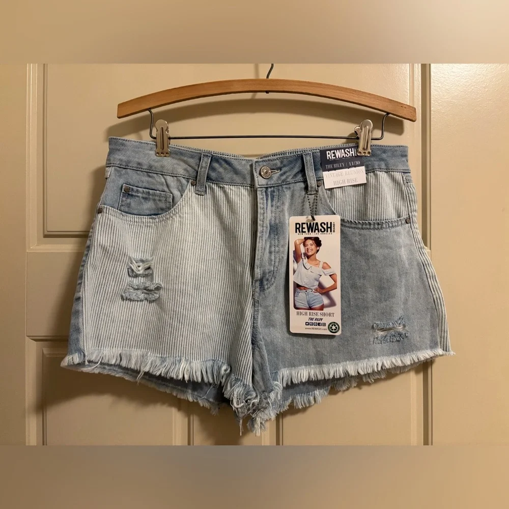 Rewash The Riley Distressed Jean Shorts - Picture 6 of 10
